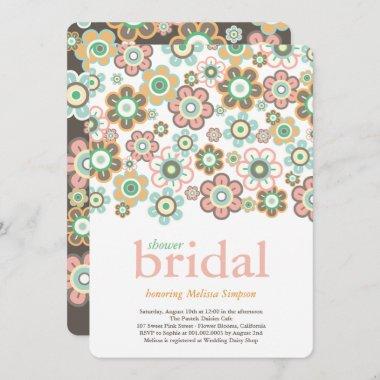 Pastels Daisies Blooms Chic Bridal Shower Invite