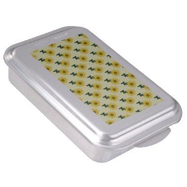 Patchwork Sunflower Covered Cake Pan