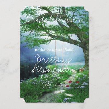 PATH TO FOREVER WOODLAND STREAM BRIDAL SHOWER Invitations