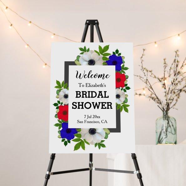 Patriotic Panda Anemone Bridal Shower Foam Board