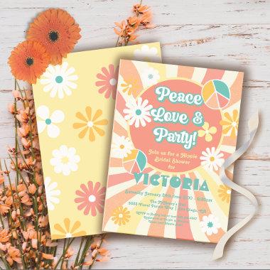 Peace Love & Party Hippie Party Invitations