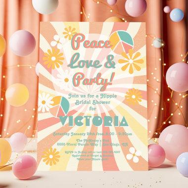 Peace Love & Party Hippie Party Invitations