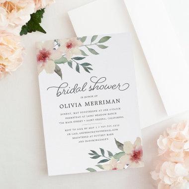 Peach Blossom Bridal Shower Invitations