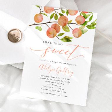 Peach Bridal Shower Invitations
