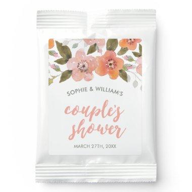 Peach Delicate Floral Couple's Shower Lemonade Drink Mix