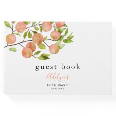 Peach Fruit Bridal Shower Guest Book