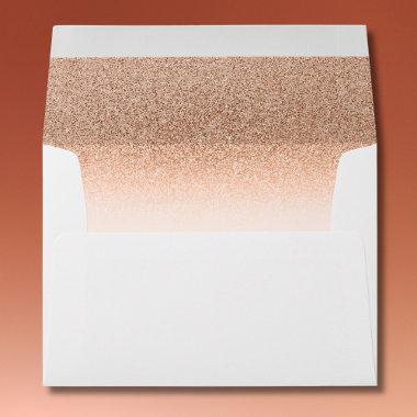 Peach Fuzz Glitter Lined Wedding Envelope