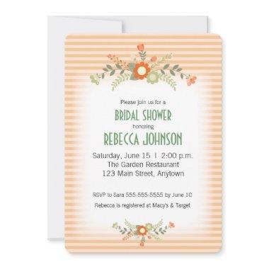 Peach & Green Flowers