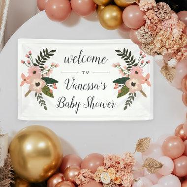 Peach Meadow Bridal or Baby Shower Welcome Banner