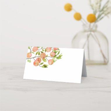 Peach Party Food Tent Place Invitations