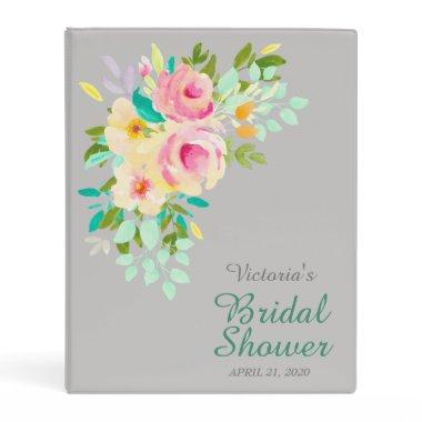 Peach Pink Roses  Mini Binder