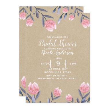 Peach Spring Watercolor Tulips