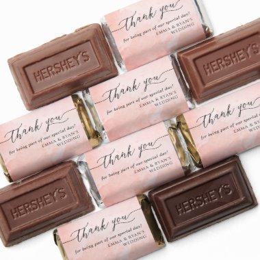 Peach Watercolor Any Event Thank you Script Hershey's Miniatures