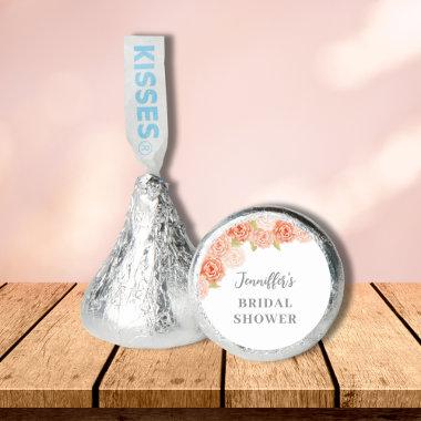 PEACH WATERCOLOR FLORAL BRIDAL SHOWER HERSHEY®'S KISSES®