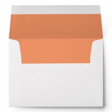 Peach Wedding Elegant Modern Return Address Envelope