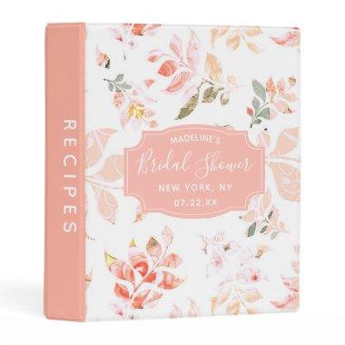 Peach & White Flourish  Recipe  Mini Binder