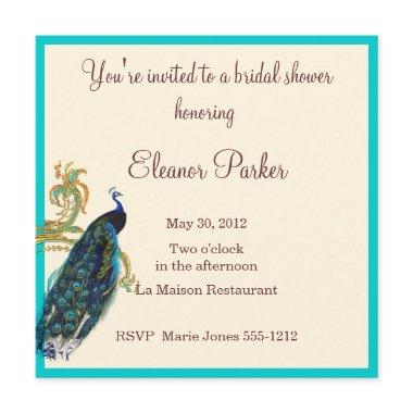 Peacock Bridal Shower Invitations