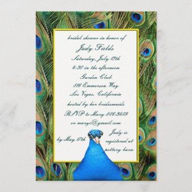 Peacock Bridal Shower Invitations