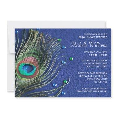 Peacock Feather Jewels Blue