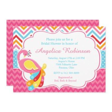Peacock Pink Chevron