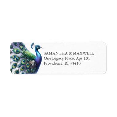 Peacock Return Address Label