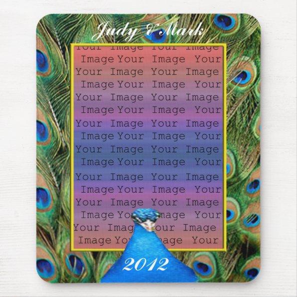 Peacock Wedding Mouse Pad