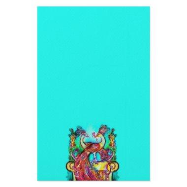 PEACOCKS IN LOVE MONOGRAM red blue turquase green Stationery