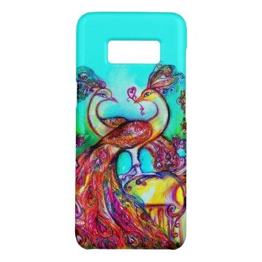 PEACOCKS IN LOVE Red Blue Turquoise Teal Case-Mate Samsung Galaxy S8 Case
