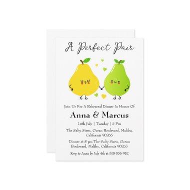 Pear Couple a perfect pair bridal dinner