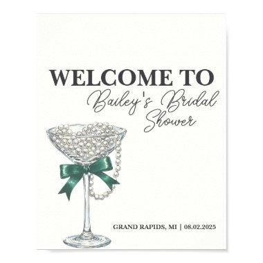 Pearl and Bow  Welcome Sign