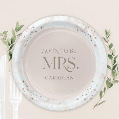 Pearl  Soon to be Mrs. Modern Minimal Paper Plates