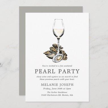 Pearl Party Celebration | Grey Stripes Invitations