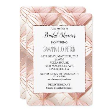 Pearl Rose Gold Abstract