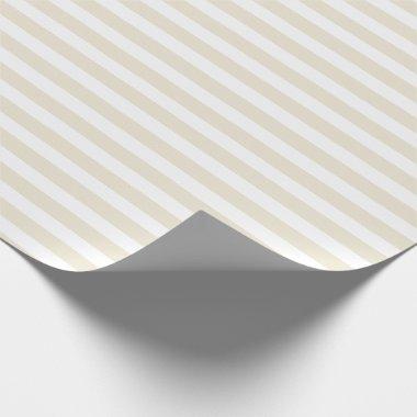 Pearl White Simple Horizontal Striped Wrapping Paper