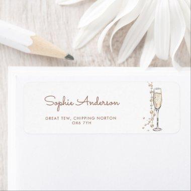 Pearls And Prosecco  Address Label