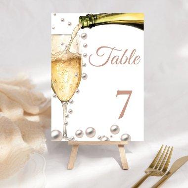 Pearls And Prosecco  Date Ideas Sign Table Number