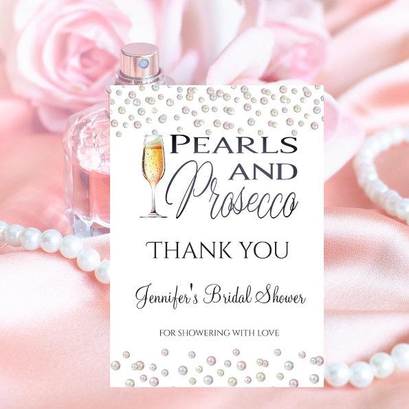Pearls and Prosecco  Favor Thank You
