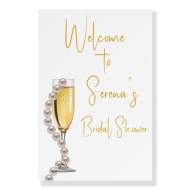 Pearls and Prosecco Bridal Shower Foam Board