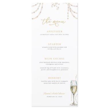 Pearls and Prosecco  Menu