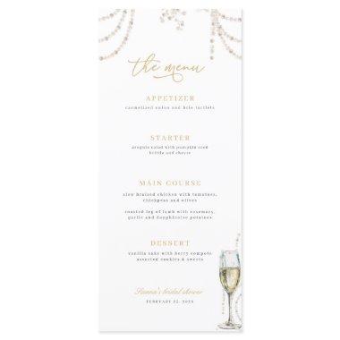 Pearls and Prosecco Bridal Shower Menu