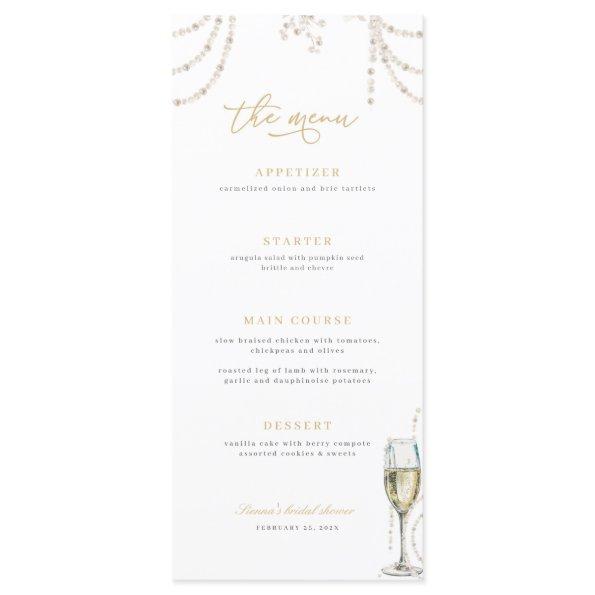 Pearls and Prosecco  Menu