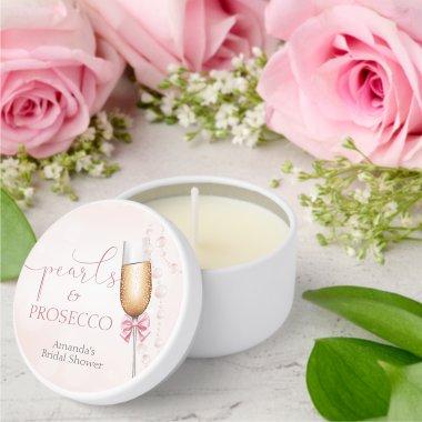Pearls and Prosecco  Mini Candle Favors