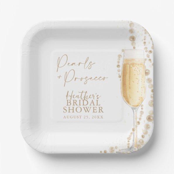 Pearls and Prosecco  Paper Plates