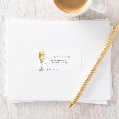 Pearls And Prosecco  Party Label