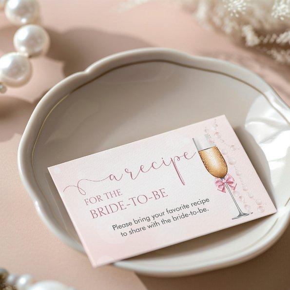 Pearls and Prosecco  Recipe Request Enclosure