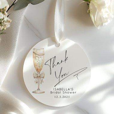 Pearls and Prosecco  Thank you Favor Tags