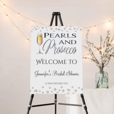 Pearls and Prosecco Bridal Shower Welcome Foam Board