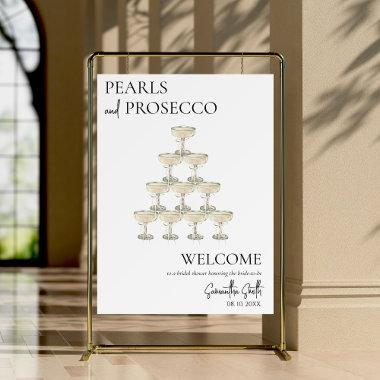 Pearls and Prosecco  Welcome Foam Board