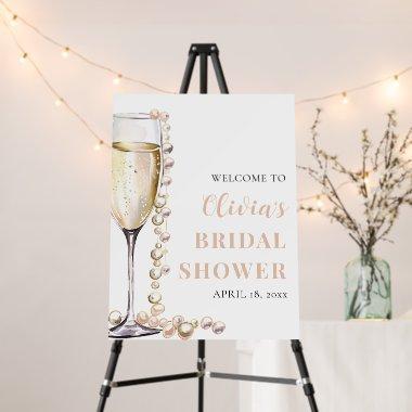 Pearls and Prosecco  Welcome Sign