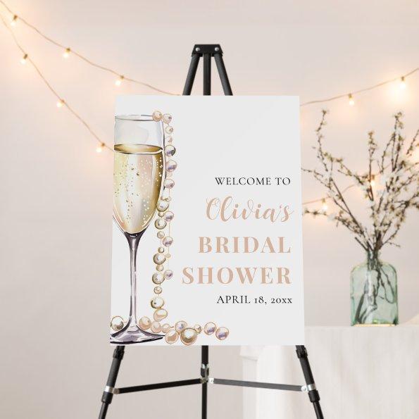 Pearls and Prosecco  Welcome Sign